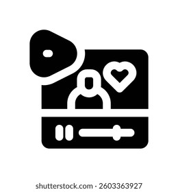 influencer glyph icon. Strong and solid vector icon for websites, mobile interfaces, presentations, and visual branding. High quality and easy to edit.