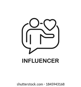 Influencer icon concept isolated on white background. Vector illustration