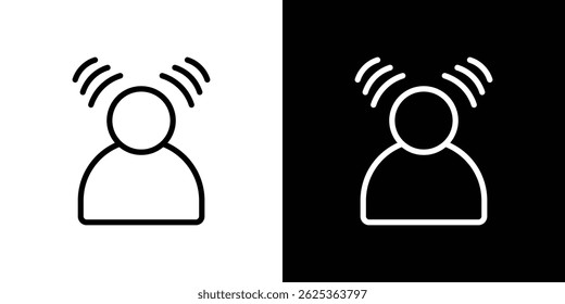 Influencer icono concepto de trazo sobre fondo blanco