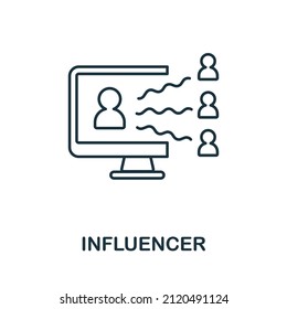 Influencer icon. Line element from social media marketing collection. Linear Influencer icon sign for web design, infographics and more.