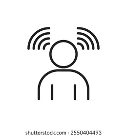 Influencer icono logotipo lineal aislado
