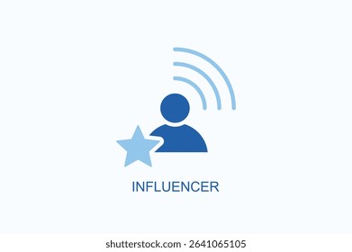 Influencer Icon Or Logo Isolated Vector Illustration
