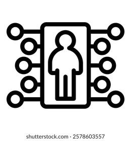 Influencer icon outline vector. Social media. Share content