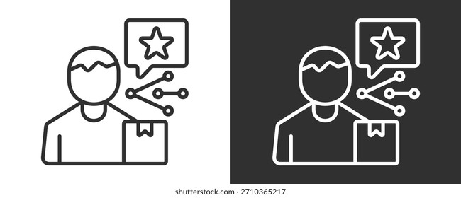 Conjunto De Iconos De Influencer Colección De Vector Aislada En Blanco Y Negro