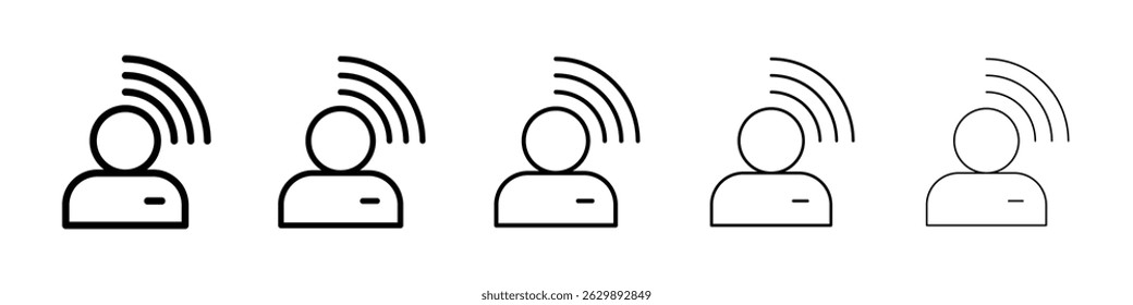 Influencer icon Simple thin line flat symbol