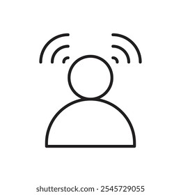 Influencer icon Simple thin outline