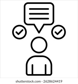 Icono de influencer. Ilustración de contorno de Vector simple