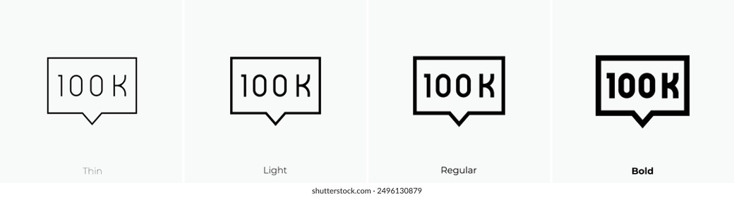 Influencer-Symbol. Dünnes, helles Design im regulären und kühlen Stil, einzeln auf weißem Hintergrund