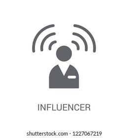 Influencer Icon. Trendy Influencer Logo Concept On White Background From Technology Collection. Suitable For Use On Web Apps, Mobile Apps And Print Media.