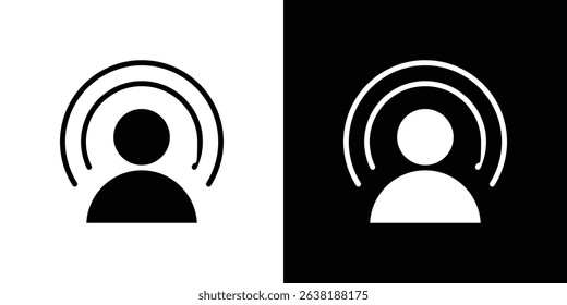 Influencer icon Vector in flat style. Collection silhouettes