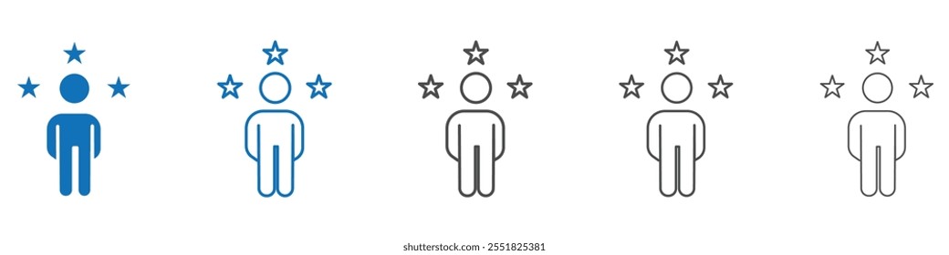 Influencer icono Vector conjunto colección para el Web