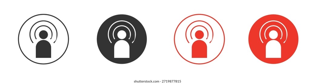 Icono del influencer. diseño del Vector del Web