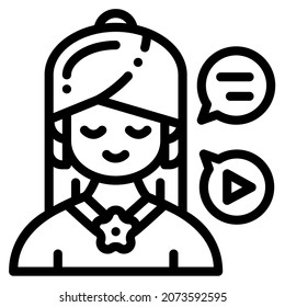 icono de influencer para sitio web, aplicación, impresión, documento, diseño de afiches, etc.
