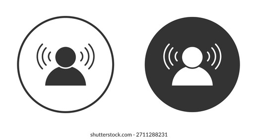 Conceito de ícones de influenciador em versões sólidas. Estilo de design plano.