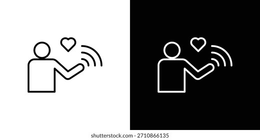 Iconos del influencer. iconos del vector del dibujo de la línea