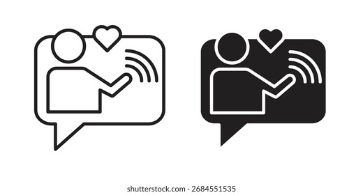 Conjunto de Vector simple de los iconos del influencer. sistema del símbolo del logotipo