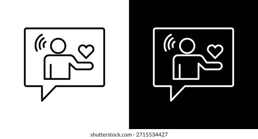 Influencer icons for UI elements. High-quality vector illustration.