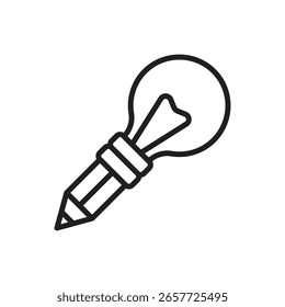 Ilustração do vetor de ícone de contorno de ideia do influenciador