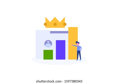 influencer illustration concept for web landing page template, banner, flyer and presentation