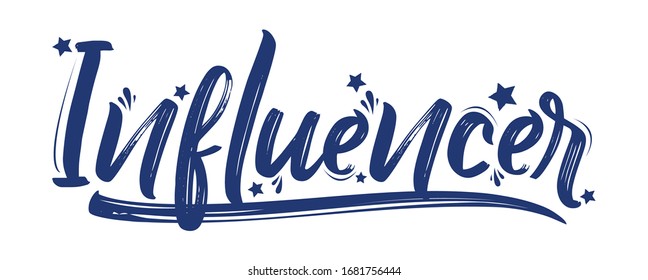 Influencer Lettering Trendy vector design.