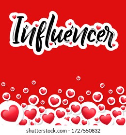 Influencer Lettering Trendy vector design.