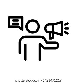 influencer line icon illustration vector graphic. Simple element illustration vector graphic, suitable for app, websites, and presentations isolated on white background
