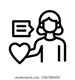 influencer line icon illustration vector graphic. Simple element illustration vector graphic, suitable for app, websites, and presentations isolated on white background