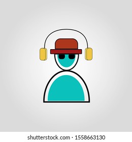 influencer Man icon isolated vector