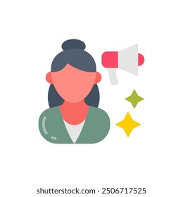 Influencer Marketing Flat Icons, Vector illustration