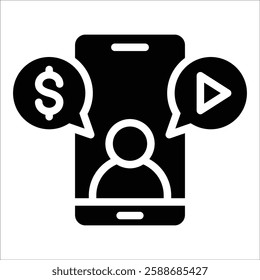 Influencer Marketing Icon Element For Design