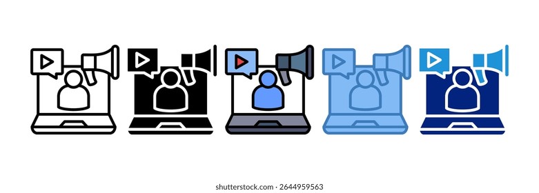 Influencer Marketing Icon Element For Design