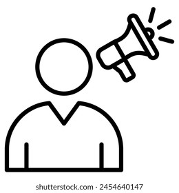 Influencer Marketing icon line vector illustration