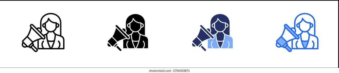 Conjunto de iconos de marketing de influencers Colección de estilo múltiple

