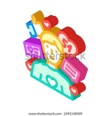 influencer marketing isometric icon vector. influencer marketing sign. isolated symbol illustration