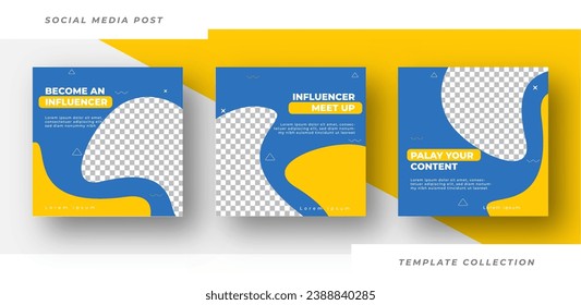  Influencer meet up Digital marketing and corporate social media post template