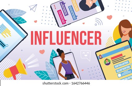 Influencer and Referral Marketing. Blogger Promotion Services and Goods for Followers. Friend Loyalty Program. Mobile Phone App, Social Media Networks Account, Chat. Internet Advertisement Development