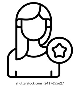 Ilustración vectorial de línea de icono Relaciones de influencia