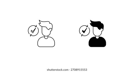 Influencer set icon with white background vector stock illustration