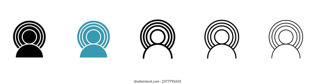 Influencer sign icon set. Social media influence vector icon. Marketing awareness collaboration line vector icon for ui designs.