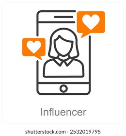 Influencer and social icon concept