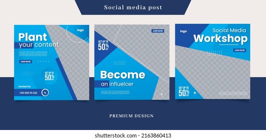 Influencer social media posts template