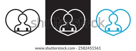 Influencer thin line icon set. Containing promotion, leadership, passion, marketing, etc.  isolated on white and black background. vector illustration. EPS 10