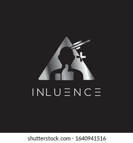 Influencer vector icon. Influence logo. Vector