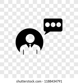 Influencer vector icon isolated on transparent background, Influencer transparency logo concept