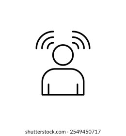 Influencer vector icon outlined style.