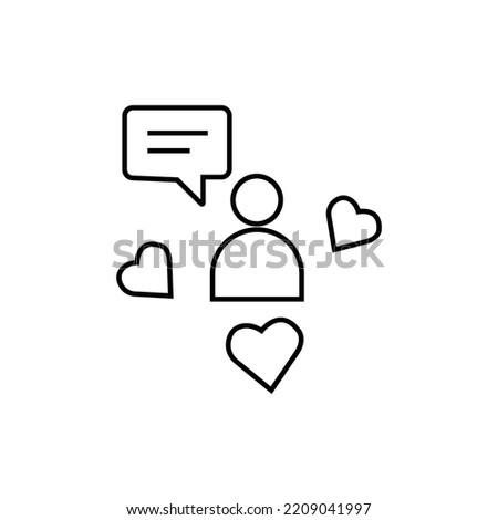 Influencer Vector Icon, simbol blogger. Ilustrasi vektor datar yang modern dan sederhana untuk situs web atau aplikasi seluler
