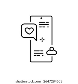 Influencer Vlog icon vector illustration. Contains such icon as Micro influencer, Social media, Selfie, Live, Creator and more. Expanded Stroke