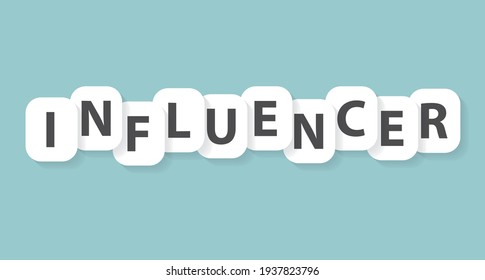 influencer word concept- vector illustration