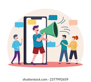 influencers carry out digital sales promotions, online shopping with smartphones
