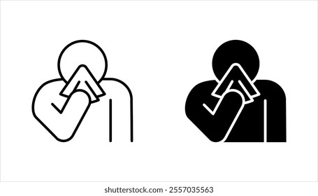 Influenza. Flu Symptoms, Disease, sickness, linear style icons set. vector illustration on white background